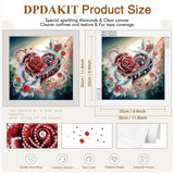 DPDAKIT Rose Diamond Painting Kits, Love 5D Special Shape Diamond Art Kits for Adults, Crystal Rhinestones Art Craft for Beginners DIY Home Wall Decor Gift, 12 × 12 Inches DPDAKIT