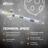 Estes 2008 Generic E2X Rocket-Building Kit, Beginner Customizable Flying-Rocket-Model Kit for Ages 10+ Estes