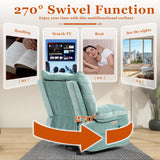 DYHOME Rocking Recliner Chair, Green Swivel Massage Rocker Recliner Chair with Heated, Electric Recliner Chairs for Adults, Modern Lazy Boy Single Lounge Sofa for Living Room,Bedroom, Nursery DYHOME