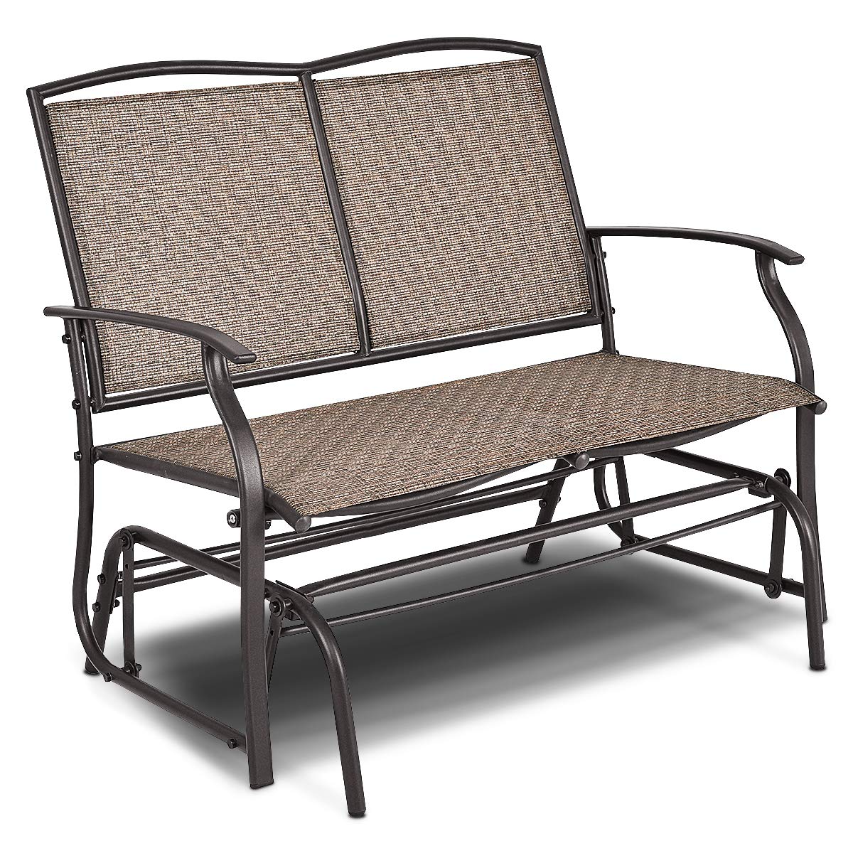 Giantex OP3100-New Patio Glider Bench, Brown 41.5"X28.0"X37"(LXWXH) Giantex