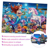 JOYZEXY 100 Piece Puzzles for Kids Ages 4-6-8, Mermaid and Unicorn Puzzles 100 Pieces for Kids, Underwater Scene Jigsaw Puzzle for Children Learning Educational Toys Gifts for Girls Boys JOYZEXY