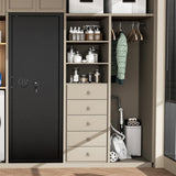 Superday 10-15 Gun Safe for Home Rifles and Pistols, Quick Access Large Gun Safe for Rifles, Gun Cabinets for Rifles and Shotguns with Keyboard Lock, 3 Adjustable Racks, Pockets Superday