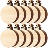 80pcs Natural Wood Slices, HOOMBOOM 3.5 Inch DIY Wooden Christmas Ornaments Unfinished Predrilled Wood Circles for Crafts Centerpieces Holiday Hanging Decorations HOOMBOOM