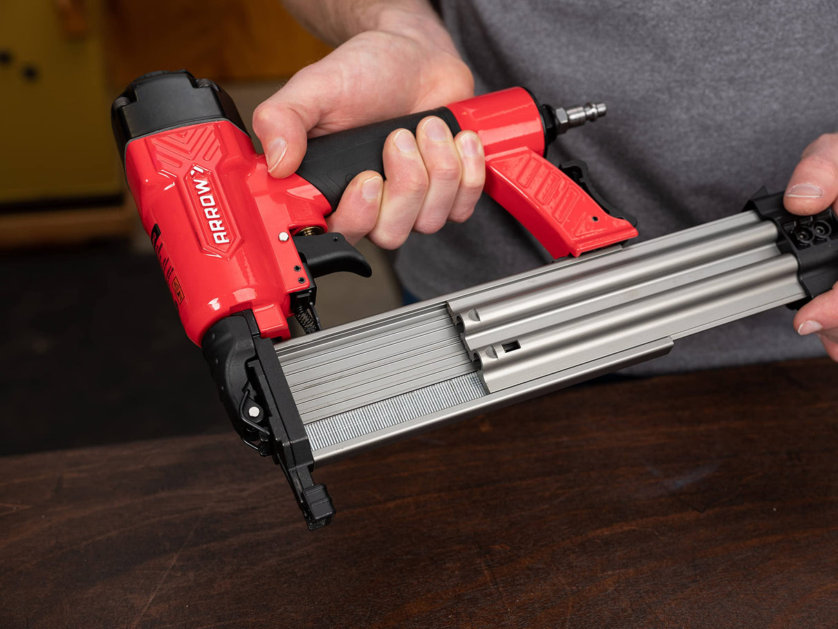 Arrow PT18G Gauge Oil-Free Pneumatic Brad Nailer - Small Light Trim and Interior Molding Work, Operates Up to 100psi Compression Unit, Fits 5/8", 3/4", 1", 1.5", 2" Brad Nails Arrow