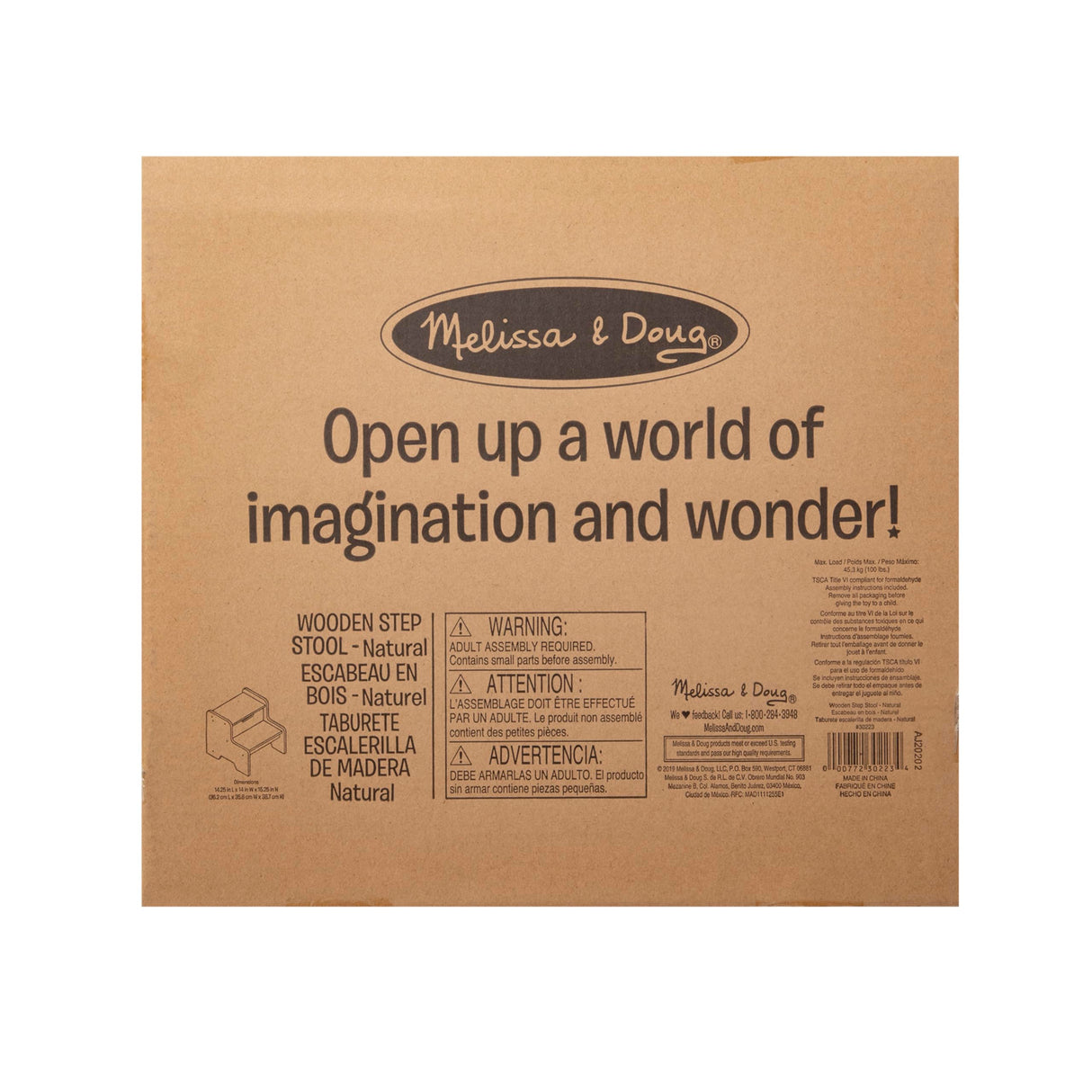 Melissa & Doug Kids Wooden Step Stool - Light Natural Finish Melissa & Doug