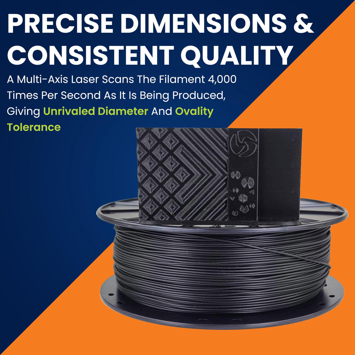3D-Fuel 3D Filament High Temp Tough Pro PLA+ Midnight Black, 1.75mm, 1 kg +/- 0.02mm Tolerance, Made in USA, Easy to Print and Works with Most 3D Printer Brands 3D-FUEL FUELING YOUR CREATIVITY