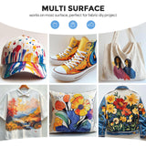 Nicpro Professional Effects Fabric Medium, 8.45oz Bottle Fabric Painting Acrylic Fluid Medium, Improves Acrylic Paint Adhesion to Fabrics, Textiles for Fabrics DIY Clothing, T-shirts, Shoes Jeans Bags Nicpro