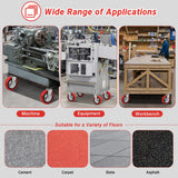 Nefish 8 Inch Heavy Duty Casters Wheels, Industrial Grade Polyurethane Casters Set of 4 with Dual Ball Bearing, Solid Polyurethane Wheel 6000 Lb, Plate Swivel Casters for Cart, Industrial, Machine Nefish