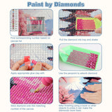CEOVR Japan Chureito Pagoda Mt.Fuji Diamond Painting Kits, Cherry Blossoms Scenery Diamond Art Dots for Adult Beginner, 5D Full Drill DIY Crystal Gem Art, Wall Decor for Home Office 12x12in CEOVR