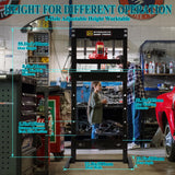 Hydraulic Press Shop Press 20 Ton Garage Floor Hydraulic Shop Press with Adjustable Working Table Heigh Plates LinPhie