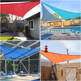 E&K Sunrise 15' x 15' x 15' Sun Shade Sail Triangle Canopy Shade Cover UV Block for Patio Backyard Garden Outdoor (Sand) E&K