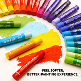 Arrtx Artist Oil Pastels 48 Colors Set, Soft Oil Pastel Vibrant and Creamy, Professional Oil Pastel Crayons Set Art Supplies for Artist and Beginners Arrtx