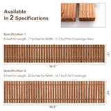 Giantex 8ft Wooden Garden Pathway, 22" W Roll Out Hardwood Walkway with Non-Slip Surface, Tools Free Assembly, Outdoor Rustic Decorative Boardwalk Flooring Pavers for Backyard Wedding Giantex