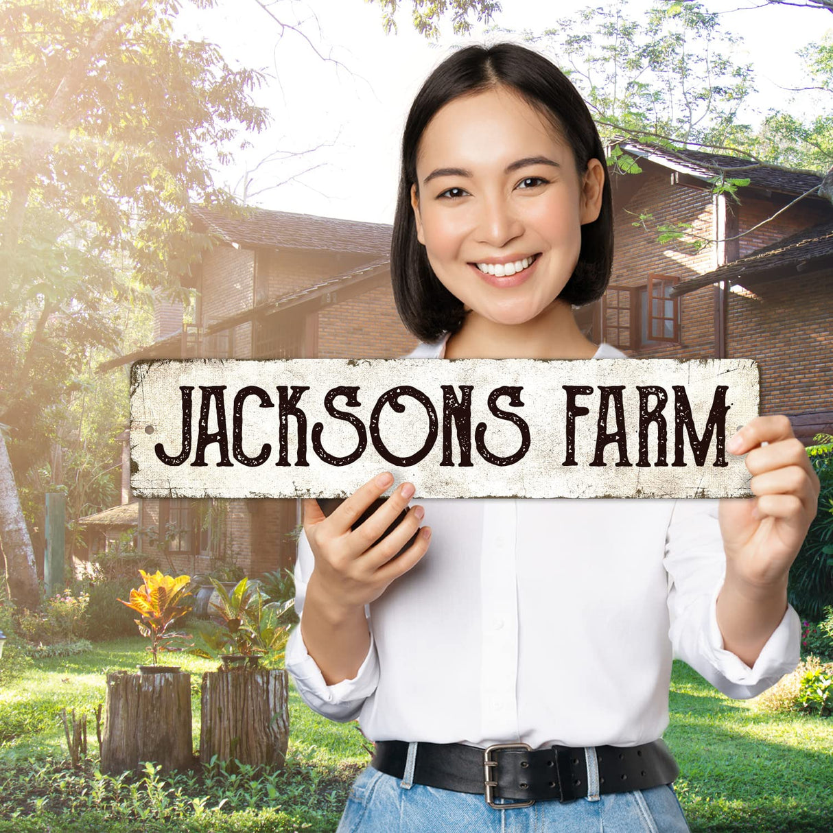 Rustic Custom Sign, Personalized Metal Signs, Cristmas Gift for Him Men Dad, Man Cave, Indoor and Outdoor Use, 4x18 Inches, ACM, Fade Resistant, Sigo Signs