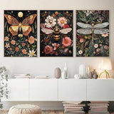 NEGEKFKX 3 Pack Insect Diamond Art Kits for Adults Beginners,Dragonfly Bee Moth Diamond Painting Kits for Adults,5D Full Drill DIY Diamond Dot Gem Art Kit Wall Home Decor Arts Craft 12x16 inch NEGEKFKX