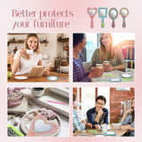 Threehoney 4 Pcs Diamond Painting Mirror Handheld Kits Valentine Christmas Art Gifts Compact Decorate Your Own Mirror for Hand DIY Crafts Threehoney