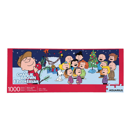 AQUARIUS Peanuts Charlie Brown Christmas Puzzle (Slim 1000 Piece Jigsaw Puzzle) - A Charlie Brown Christmas Puzzle - Officially Licensed - Glare Free - Precision Fit - 12 x 36 Inches AQUARIUS