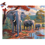 100 Piece Big Piece Jigsaw Puzzle for Seniors Elephant Forest Dementia Large Piece Puzzles for Seniors- Alzheimer's Activity for Adults Puzzle- Best Memory Game for Patiens in Nursing Home 15" x 19" WSCXSC