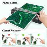 Laminator Machine A4 Laminators - 9 Inch Thermal Cold Laminating Machine with 20 Laminating Sheets, 8.5x11 Laminator with NTC Temperature Control 90-s Warm up, A4/A5/A6 Laminators for School Home MAXDONE