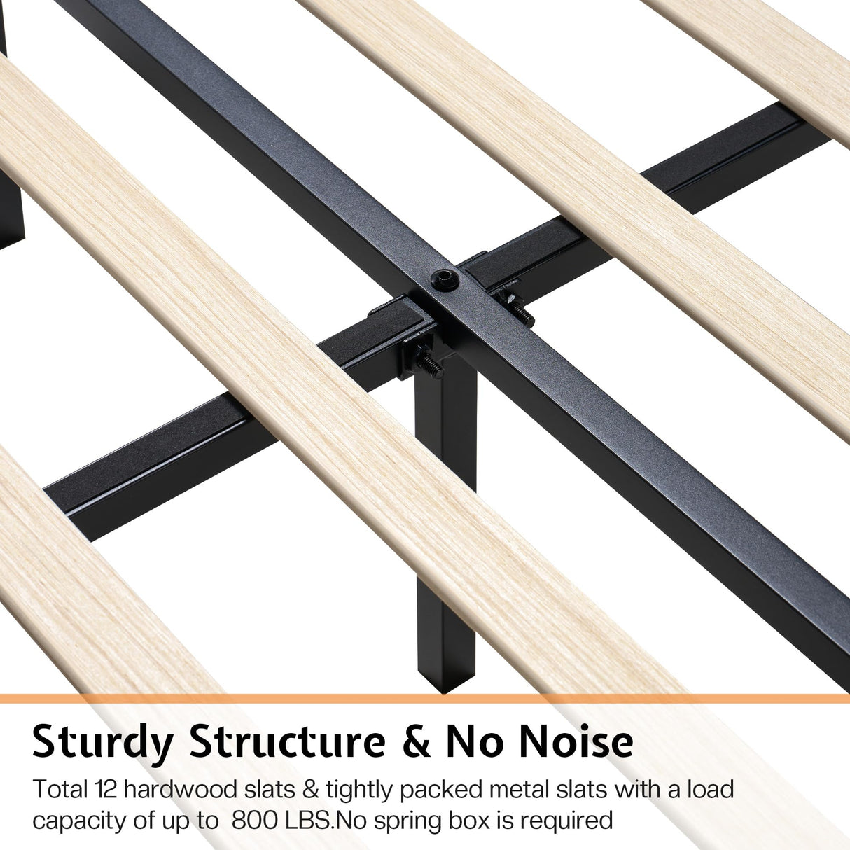 Jocisland Full Size Farmhouse Bed Frame with 51" Headboard, LED Reading Lights, Rustic Wood Look, No Box Spring Needed, Rustic Gray Jocisland