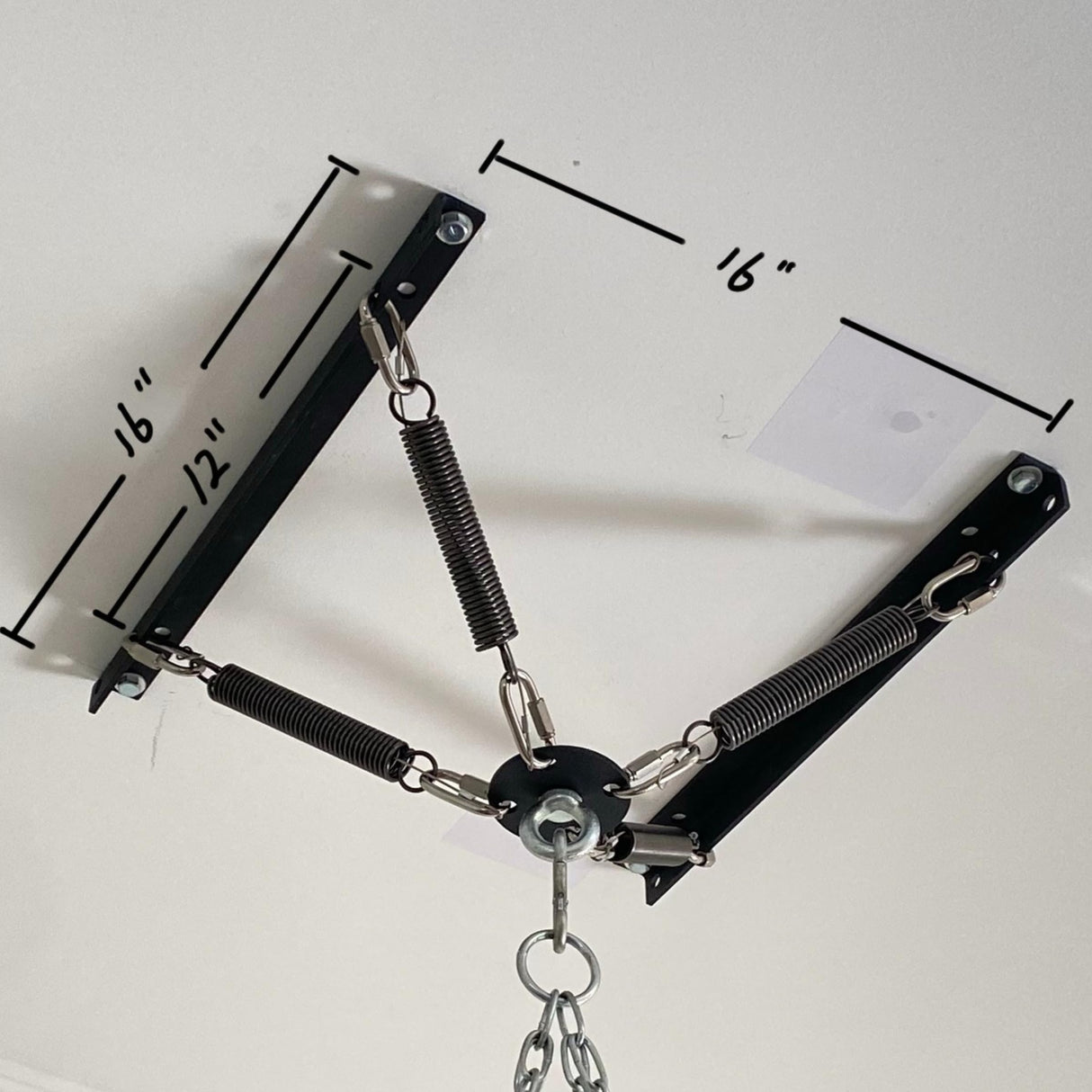 shikoyi Heavy Bag Hanger Noise and Vibration Dampening Design Ceiling or Open Floor Joist Mount for Heavy Punching Bags up to 140 LBS shikoyi