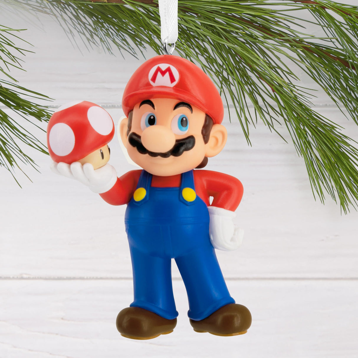 Hallmark Nintendo Super Mario with Super Mushroom Christmas Ornament Hallmark