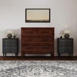 AFI, Santa Fe Twin Murphy Bed Chest with 6" Mattress & Built-in USB Charger, Walnut AFI