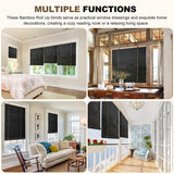 Bamboo Roller Blinds Shades,Outdoor Bamboo Roll Up,Vertical Lifting,Natural,Breathable,Waterproof Roller Shades for Privacy Protection,Sun Shade,Blackout,Ventilation,Easy Installation,35x72in（WxH BAYUE