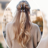 Guiqulai 20 Pack Hair Claw Clips Cover Sublimation Blanks for Square and Rectangular Barrettes, 4 inch, PU Leather, White, Including Strong Double-sided Adhesive for Rectangle Hair Guiqulai