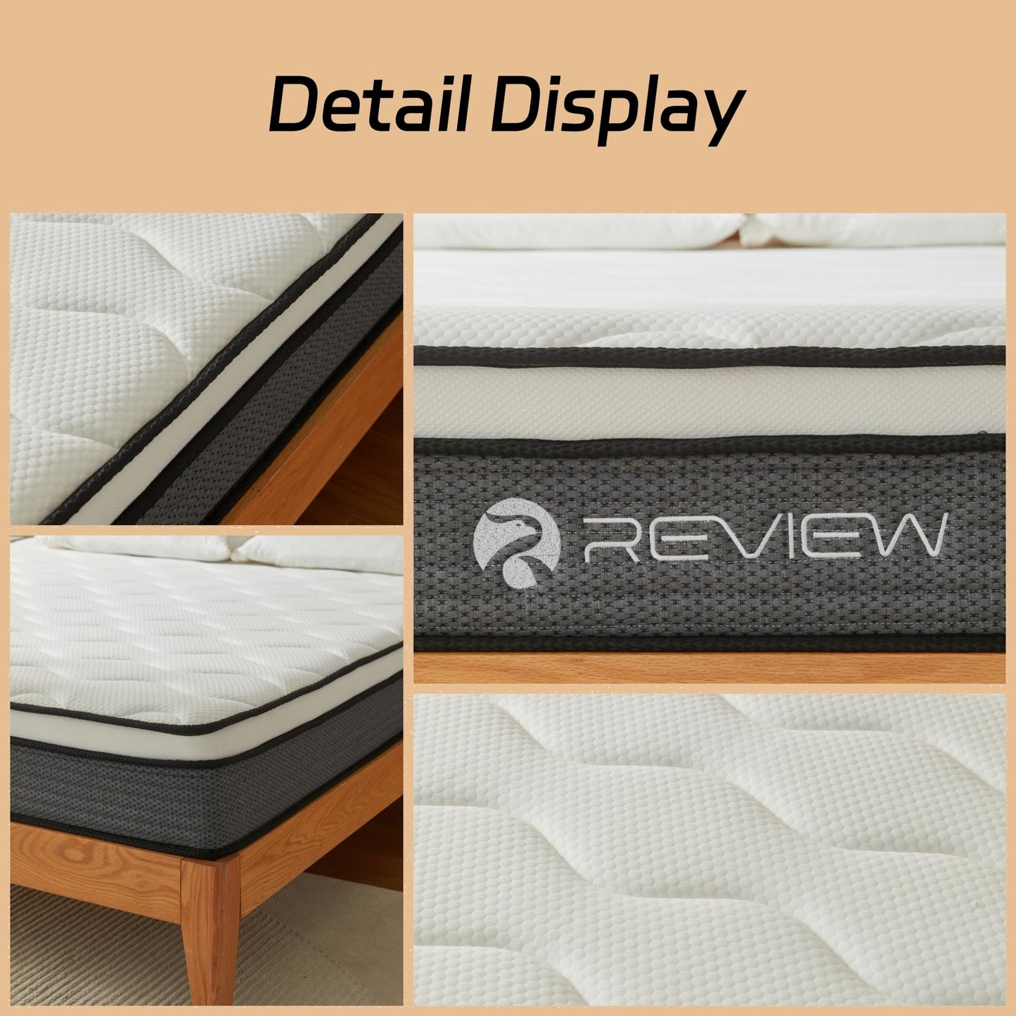 Review Full Mattress, 10 Inch Full Size Mattress in a Box,Memory Foam Hybrid Mattress,with Individual Pocket Spring for Motion Isolation & Silent Sleep, Pressure Relief,Plush Firmness.