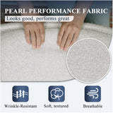 RoyalCraft Swivel Accent Chair Set of 2, Fully Assembled Round Barrel Chairs, Oversized Upholstered Armchair with 360-Degree Base, Modern Club Chair for Living Room, Bedroom, Office, Griege RoyalCraft