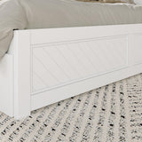 AFI, Canyon King Platform Bed with Matching Footboard & Twin XL Trundle, White AFI