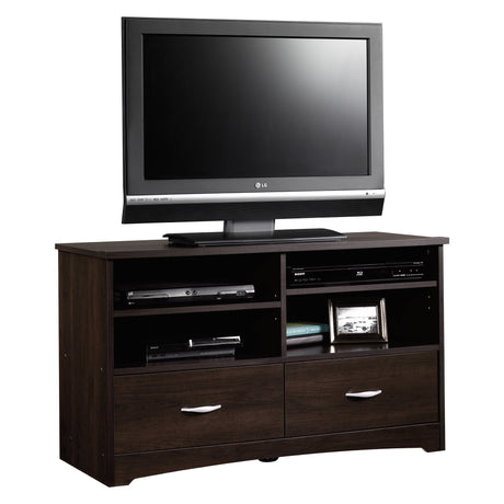 Sauder Beginnings TV Stand with Drawers, For TV's up to 46", Cinnamon Cherry finish Sauder