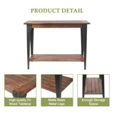 Luxenhome Console Tables for Living Room, 30'' Rustic Entryway Table, Brown/Black Wood Sofa Table Living Room Furniture, Farmhouse Entry Table Living Room, Hallway Table for Entryway LuxenHöme
