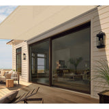 Patio 8' x 18' Pergola Canopy Replacement Shade Cover Universal Outdoor Sun Shade Cloth with Weighted Rods, Shade Screen for Gazebo Deck Porch Balcony, Beige Patio