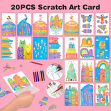 LEERYOUQU Rainbow Scratch Art for Kids, Squeegee Painting Kits, Magic Dot Scratch Painting Party DIY Gifts for Girls and Boys LEERYOUQU