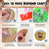 Sitsink Highland Cow Diamond Painting - 8 Pcs Highland Cow Lover Diamond Painting Coaster Kits for Adults, DIY Coasters Diamond Painting Kits Highland Cattle, Diamond Painting Coaster Kits with Holder Sitsink