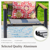 Sophia & William Patio Dining Set 9 Pieces, 8 Aluminium Patio Dining Chairs with 1 Extendable Dining Table for 6-8 Person, Patio Table and Chairs for Outdoor Lawn (Grey) Sophia & William