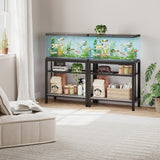 VOWNER 20-29 Gallon Fish Tank Stand - Metal Aquarium Stand, 30.7" L x 13.8" W x 29.5" H, Heavy Duty Reptile Tank Stand, Adjustable 3-Tier Fish Tank Rack Shelf for Home Office, 440LBS Capacity, Grey VOWNER