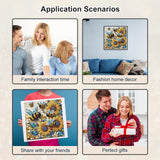 WSLWXSHM 5D Special Shape Diamond Art Kits for Beginners, Diamond Painting Kits for Adults Sunflower Bee, Crystal Rhinestones Diamond Painting for Home Wall Decoration Gift 12×12inch/30×30cm, Flower WSLWXSHM