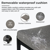 Grand patio Dining Set 5-Piece, Outside Dining Set for 4, 5 Pieces Patio Furniture Sets, Outdoor Furniture with 4 Open Weave Chairs and Square Wood Grain Table Top with Umbrella Hole for Yard Grand patio