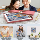 SJUTOUCI Cat Diamond Painting Kits for Adults, Diamond Art Kits for Beginners, DIY 5D Full Drill Diamond Dots Gem Craft Art Home Wall Decor 12x12 inch, Winter SJUTOUCI