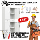 Metal Storage Cabinet，71" Garage Storage Cabinet with 2 Locking Drawer and 4 Adjustable Shelves ，Black Tool Cabinet，Lockable File Steel Cabinet for Home, Office, Gym, School. TaskStorz