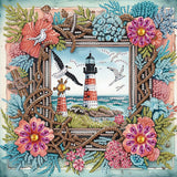 WSLWXSHM 5D Special Shape Diamond Art Kits for Beginners, Diamond Painting Kits for Adults Lighthouse, Crystal Rhinestones Diamond Painting for Home Wall Decoration Gift 12×12inch/30×30cm, Flower WSLWXSHM
