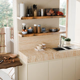 Sumbame 12 Inch Deep Floating Shelves, 48 Inch Fireplace Mantel Set of 2, Rustic Brown Hanging Shelf with Invisible Brackets, Display Shelves Wall Mounted for Bedroom, Kitchen, Office, Living Room Sumbame