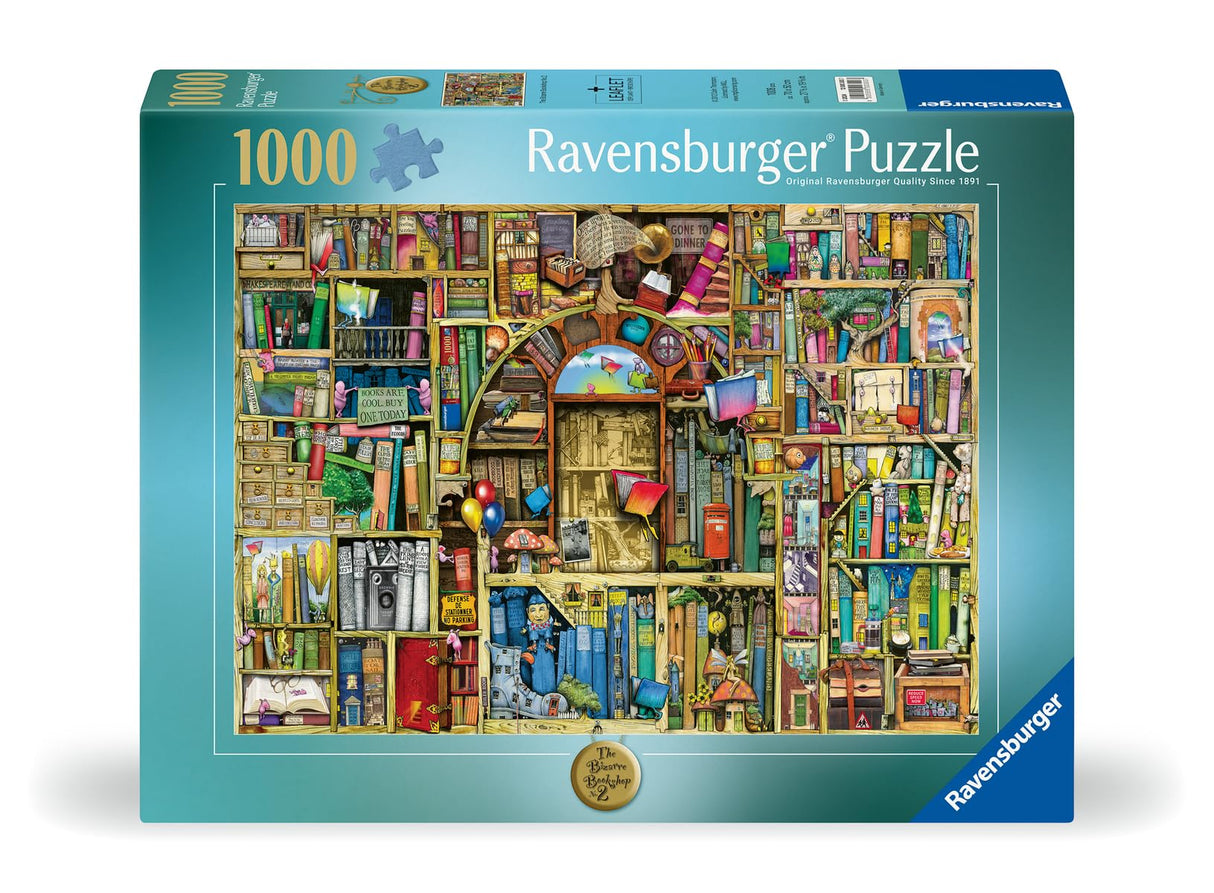 Ravensburger The Bizarre Bookshop 2 1000 Piece Jigsaw Puzzle for Adults - 12000300 - Handcrafted Tooling, Made in Germany, Every Piece Fits Together Perfectly Ravensburger