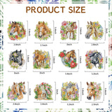 INCOK Diamond Art Refrigerator Magnets - 16 PCS Horse Diamond Painting Fridge Magnet Stickers Kits DIY Refrigerator Diamond Art Craft for Adult Beginners Home Decors Christmas Gift Horse Lover INCOK