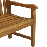 Sunnydaze Mission-Style 59-Inch Teak Wood Outdoor Bench with Light Brown Finish Sunnydaze