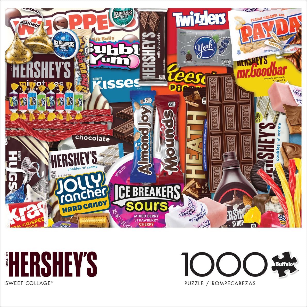 Buffalo Games - Hershey - Hershey's Sweet Collage - 1000 Piece Jigsaw Puzzle for Adults -Challenging Puzzle Perfect for Game Nights - Finished Size is 26.75 x 19.75 Buffalo Games