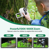 Hideal HP20 IPS Microscope for Kids: [3-in-1] [Easy and Fun] 2" Portable Handheld Microscope Miniscope, Pocket Mini Scope Educational Science Kit, Christmas Birthday Gifts for Kids, 32GB, White Hideal